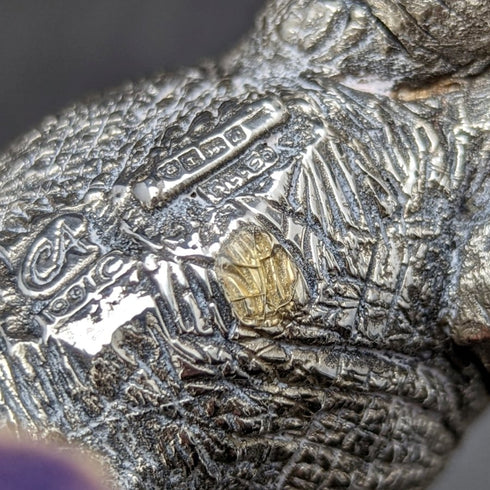 純銀雕塑小像對象 277 克英國鄉村藝術家